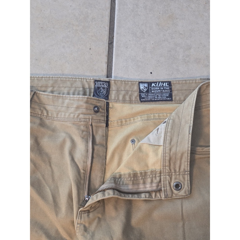 KUHL Ryder Pants Mens 38x32 Vintage Patina Dye Khaki Rugged Outdoor Workwear - Picture 6 of 14